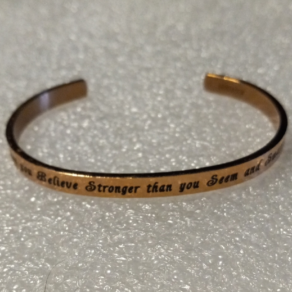 Kendasun Inspirational Gold tone Cuff Bracelet
